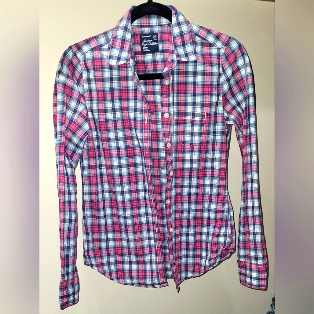 American Eagle Plaid Blouse (vintage)